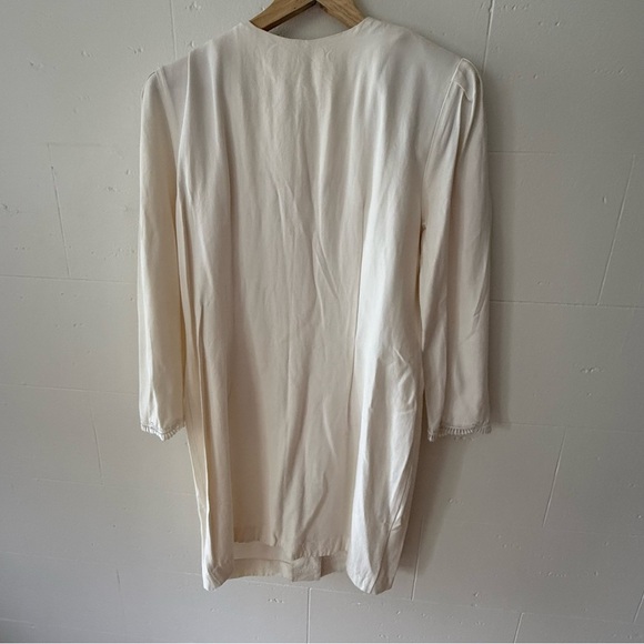 Vintage Cream Button-Front Mini Dress - Picture 10 of 10